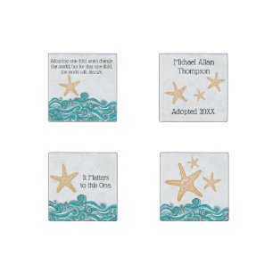 Starfish Story Adoption Personalized Gift Stone Magnet