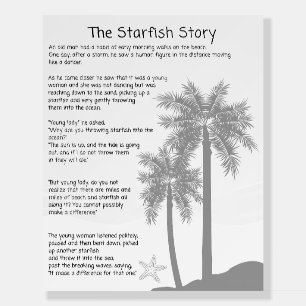 Starfish Story, Starfish Thrower, Starfish Poem Foam Board