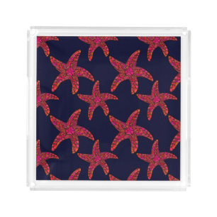 Starfish Style Pattern Acrylic Tray
