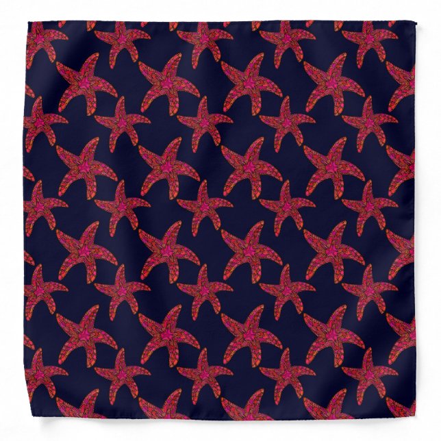 Starfish Style Pattern Bandana (Front)