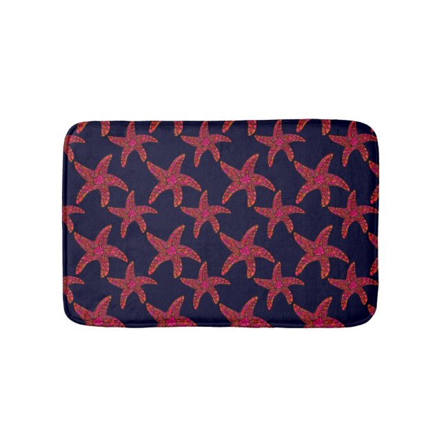 Starfish Style Pattern Bathroom Mat (Front)