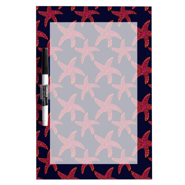 Starfish Style Pattern Dry Erase Board (Front)