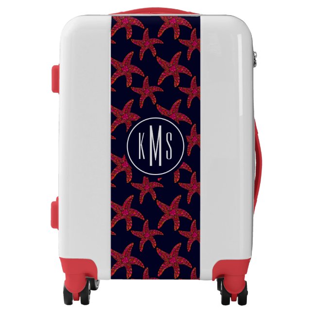 Starfish Style Pattern | Monogram| Monogram Luggage (Front)