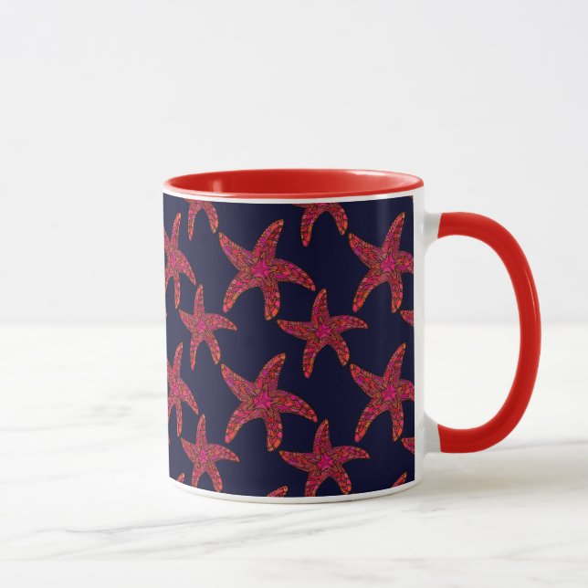 Starfish Style Pattern Mug (Right)