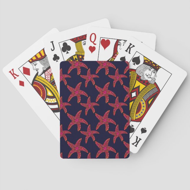 Starfish Style Pattern Poker Cards (Back)