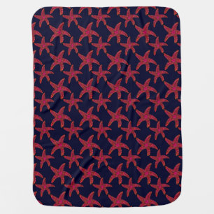 Starfish Style Pattern Receiving Blanket