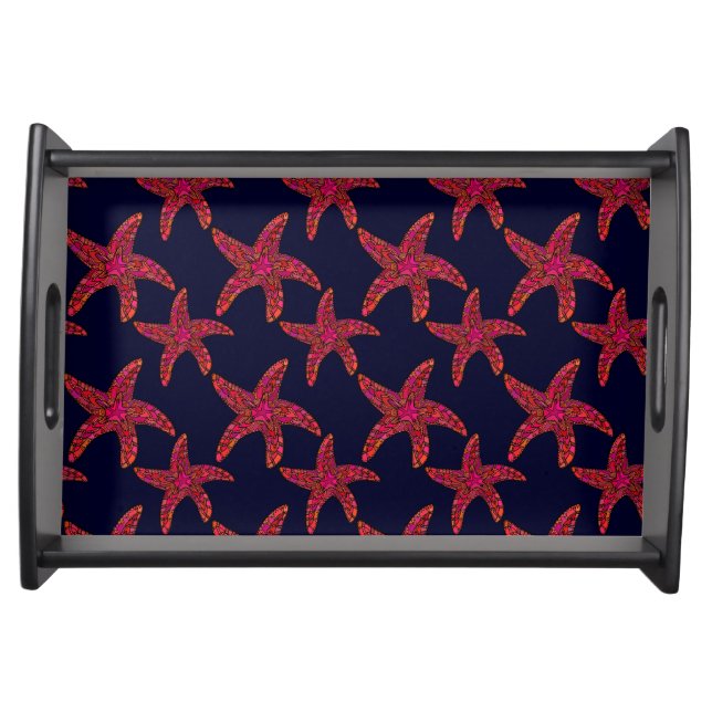 Starfish Style Pattern Serving Tray (Front)