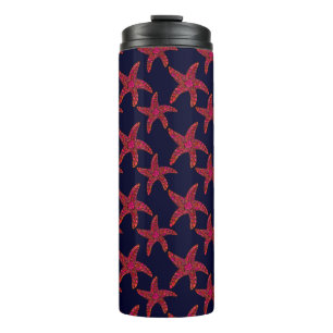 Starfish Style Pattern Thermal Tumbler