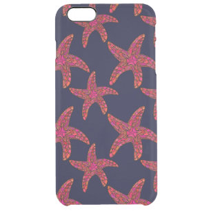 Starfish Style Pattern Clear iPhone 6 Plus Case