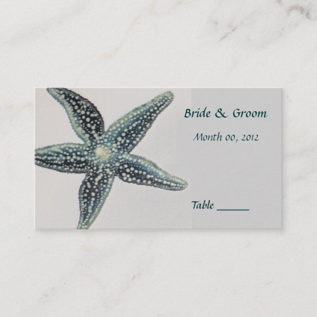 Starfish Table Place Card (Front)