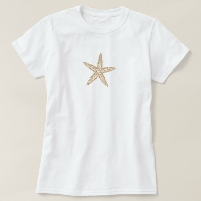 Starfish Tan Sand T-Shirt (Design Front)