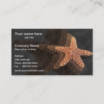Starfish Template Business Card by template_frames at Zazzle