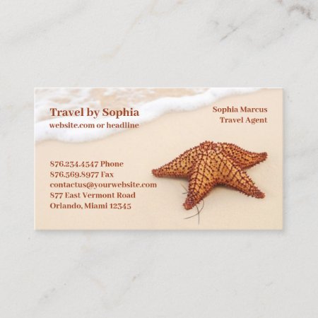 Starfish Travel Agency Business Card