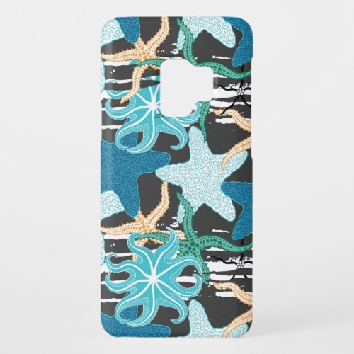 Starfish Vintage Dark Striped Background Case_Mate Samsung Galaxy S9 Case