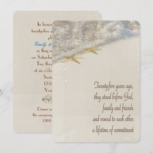 Vow Renewal for 25th Anniversary Announcements