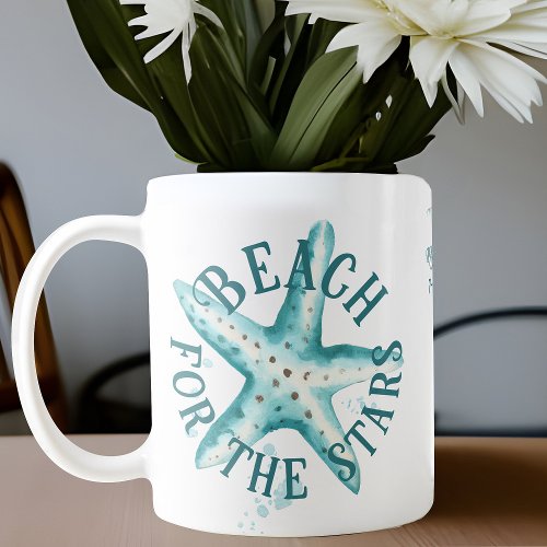 Starfish Watercolor Beach Star Whimsy Anniversary Coffee Mug