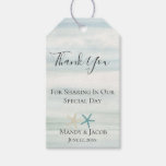 Starfish Watercolor Beach Wedding Favor Thank You Gift Tags at Zazzle