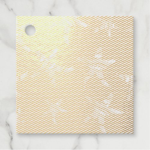 Starfish wave silhouette  foil favor tags