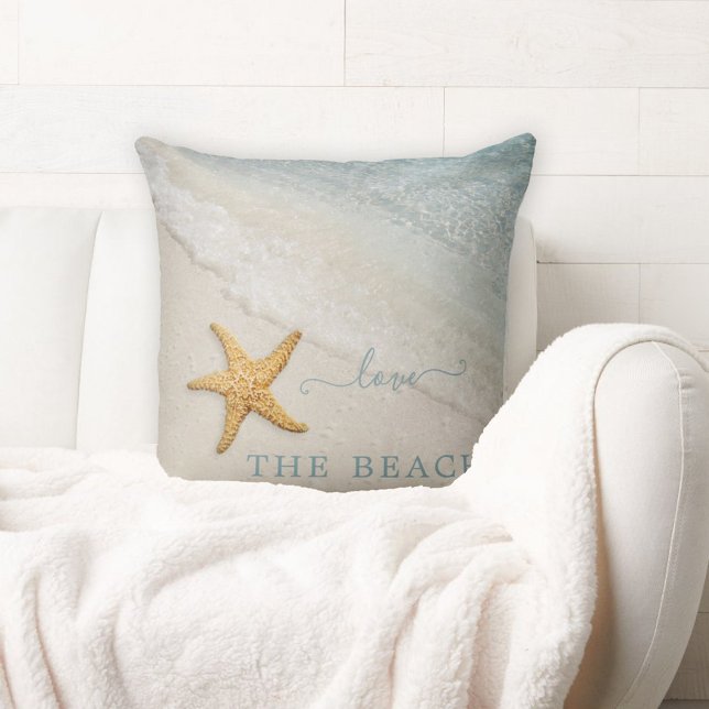 Starfish Waves Beach House Pillow (Creator Uploaded)