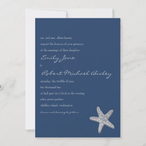 Starfish Wedding Invitation