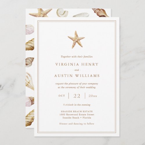 Starfish Wedding Invitation