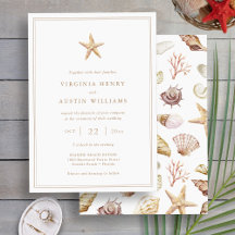 Starfish Wedding Invitation