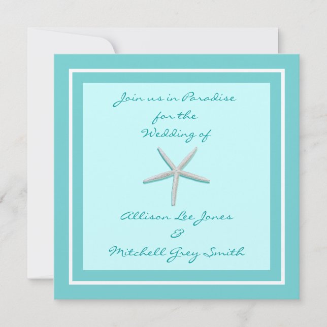 Starfish Wedding Invitation (Front)