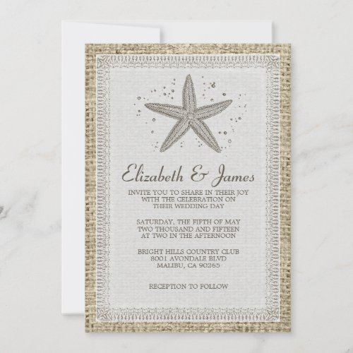 Starfish Wedding Invitations