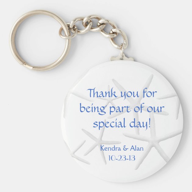starfish keychain favors