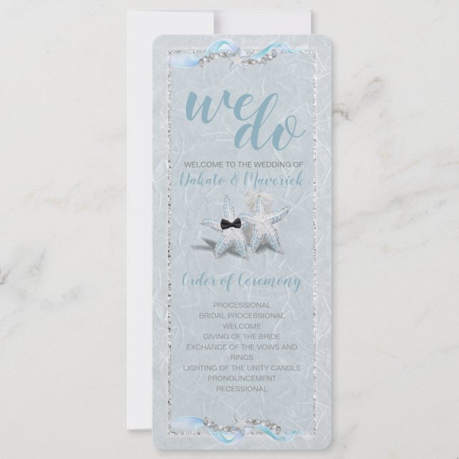 Starfish Wedding Program (Front)