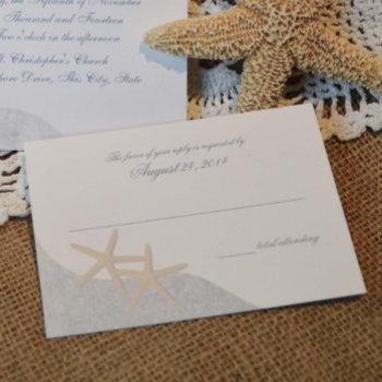 Starfish Wedding Response Card by happygotimes at Zazzle