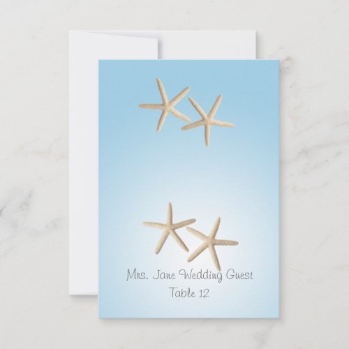 Starfish Wedding Seating Place Card