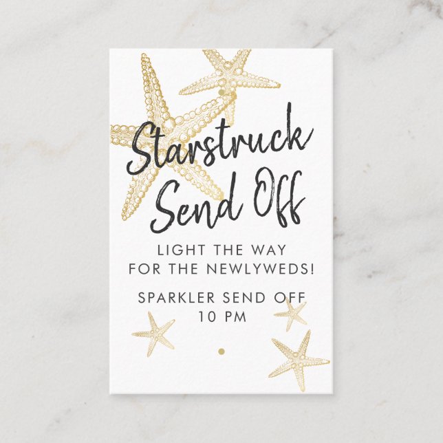 Starfish Wedding Sparkler Send Off Tags (Front)