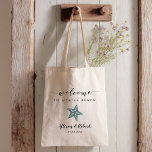 Starfish Wedding Welcome Bag, Gray Blue Tote Bag<br><div class="desc">Fill this lovely bag with your favorite treats to welcome guests to your wedding!</div>