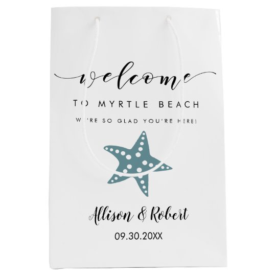 Starfish Welcome Bag Destination Wedding Guests Medium Gift Bag