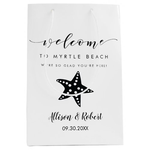 Starfish Welcome Bag Destination Wedding Guests Medium Gift Bag