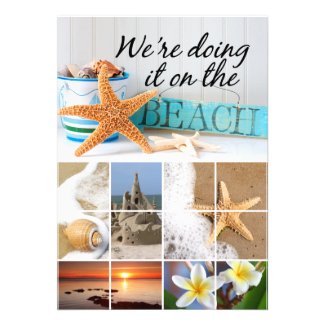 Starfish We're doing it on the Beach Wedding Personalized Invites