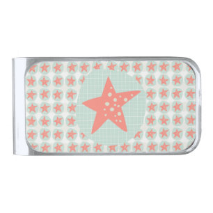 Starfish Whimsical Sea Ocean Nautical Silver Finish Money Clip