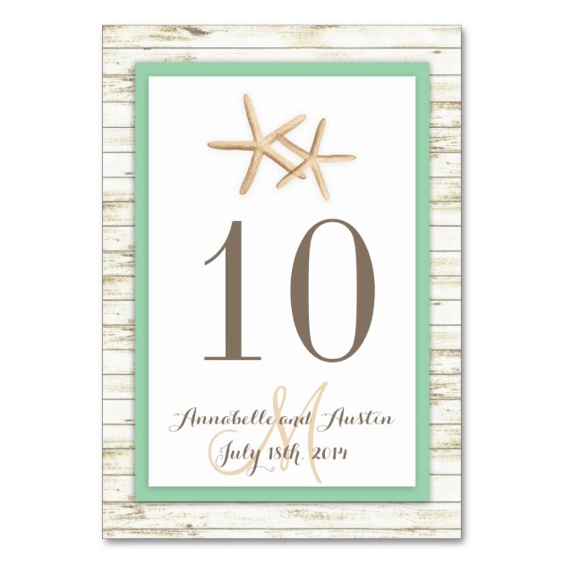 Starfish Whitewashed Wood Beach Tropical Wedding Invitation