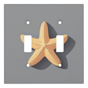 Starfish with a Grey Background Light Switch Cover