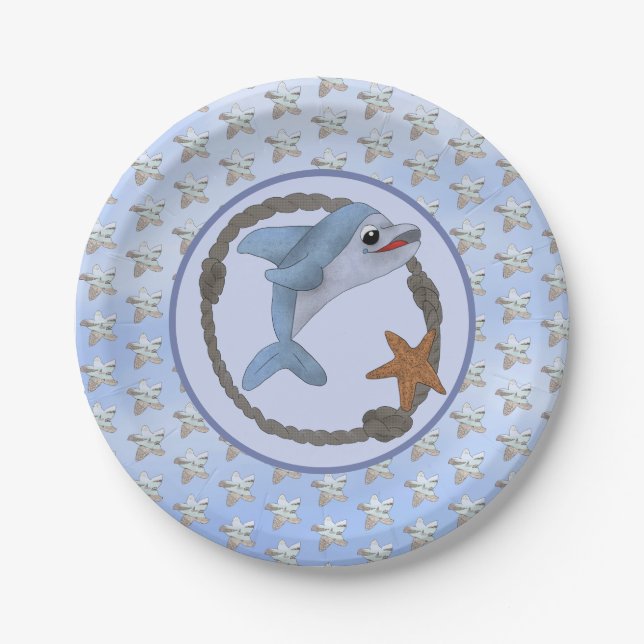 starfish with a pattern paper plates (Front)