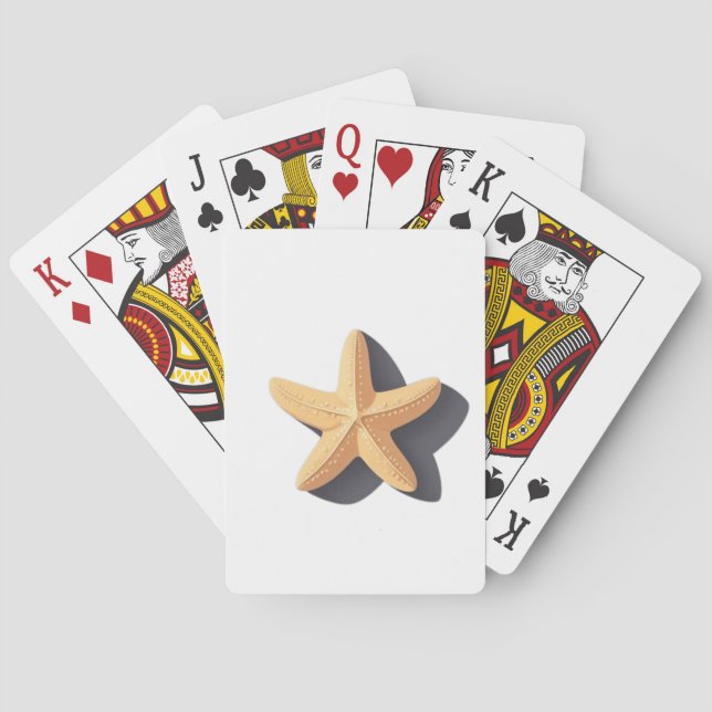 Starfish with Its Shadow Poker Cards (Back)