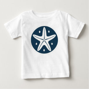 Starfish with White Stars Baby T-Shirt