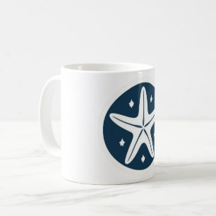 Starfish with White Stars Coffee Mug
