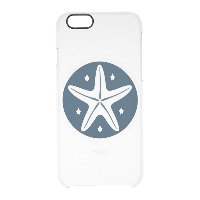 Starfish with White Stars Uncommon iPhone Case (Back)