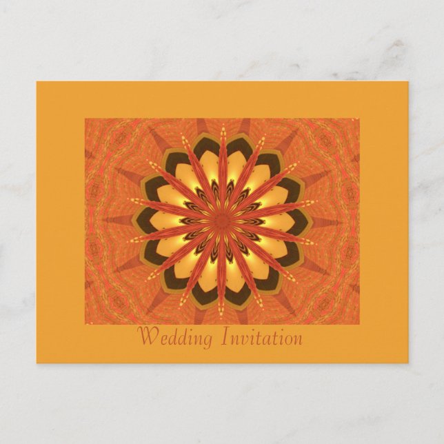 Starflower - Fractal / Mandala Invitation Postcard (Front)
