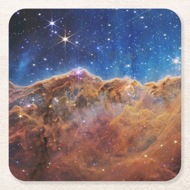 Starforming Region Ngc 3324 In The Carina Nebula. Square Paper Coaster (Front)
