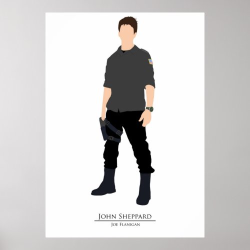 Stargate Atlantis  Minimalist Sheppard Poster