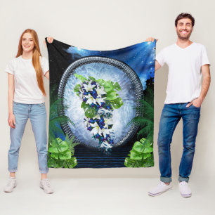 Stargate-Portal Home Decor Fleece Blanket