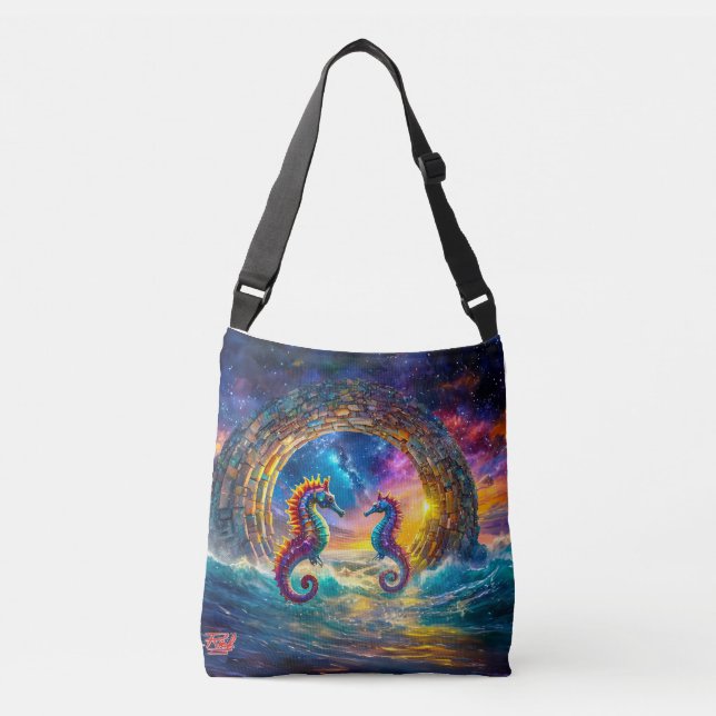 StarGate Seahorses Design By Rich AMeN Gill Crossbody Bag (Front)